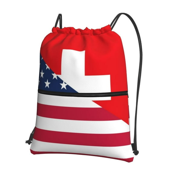 Xecao USA Switzerland for Drawstring Bags,Pull String Backpack Bags,String Bag Sackpack