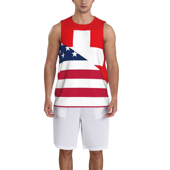 Xecao USA Switzerland print basketball shirt for both men and women, a unisex basketball jersey perfect for theme parties-3X-Large