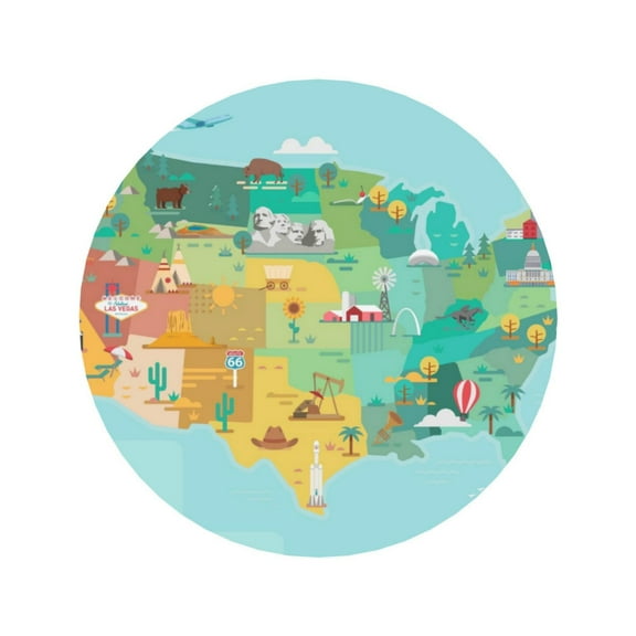 Xecao USA Tourist Map for Fridge Magnets - Fun Decorative Refrigerator Magnets, Cute and Soft for Stylish Kitchen Accents