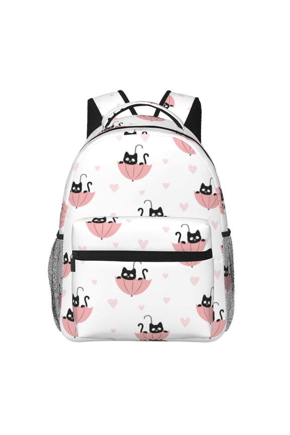 Umbrella Cat Backpack, a stylish and functional choice for both men and women, is the perfect basic bookbag for college, work, or travel