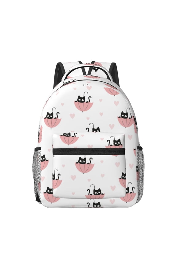 Umbrella Cat Travel Backpack: A spacious, stylish computer backpack ideal for men and women, perfect for college, school, or daily travels