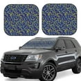 thumbnail image 1 of Xecao Uncaria Flower for Foldable Car Sun Shades (2-Pack) offer sun protection with an easy-fold design for convenient windshield shading., 1 of 7