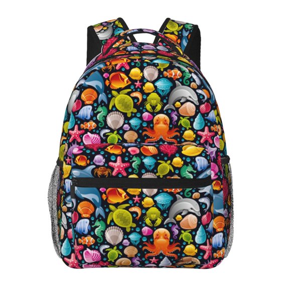 Xecao Underwater Diving Animals Backpack, a stylish and functional choice for both men and women, is the perfect basic bookbag for college, work, or travel