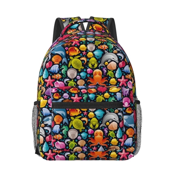 Xecao Underwater Diving Animals Travel Backpack: A spacious, stylish computer backpack ideal for men and women, perfect for college, school, or daily travels
