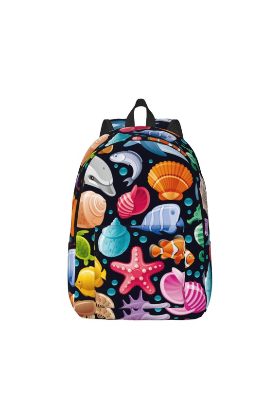 Underwater Diving Animals for Canvas College Laptop Backpack, Durable Rucksack Travel Notebook Bag School Backpack Book Bag for Men Women