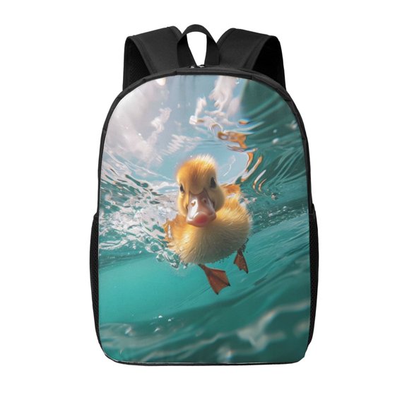 Xecao Underwater Swimming Duck print Travel Backpack, Large Computer Backpack for Men Women, College School Rucksack Book Bag