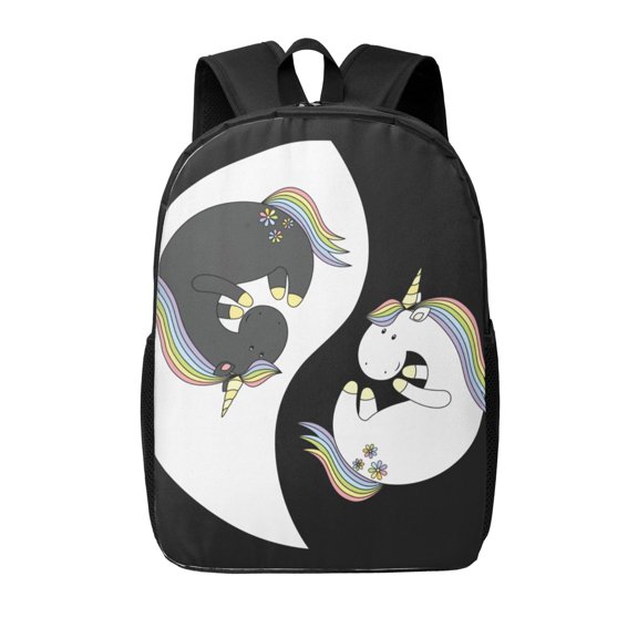 Xecao Unicorn in Yoga print Travel Backpack, Large Computer Backpack for Men Women, College School Rucksack Book Bag