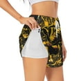 thumbnail image 1 of Xecao Urban Graffiti Scorpion Illustration for Double-layer Running Short for Women, Perfect for Gym, Tennis, and More, Featuring a Convenient Pocket-Large, 1 of 7