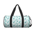 thumbnail image 1 of Xecao Utensiles print Round Travel Duffel Bag is a foldable gym bag with an inner pocket, perfect for travel sports, 1 of 8