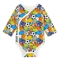 thumbnail image 1 of Xecao Various Balls Print Baby unisex-baby Cotton Long-sleeve Bodysuits-12 Months, 1 of 6