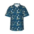thumbnail image 1 of Xecao Various Lights print Hawaiian shirt - a stylish short-sleeve button-down for men, perfect for casual beach and tropical outings., 1 of 9