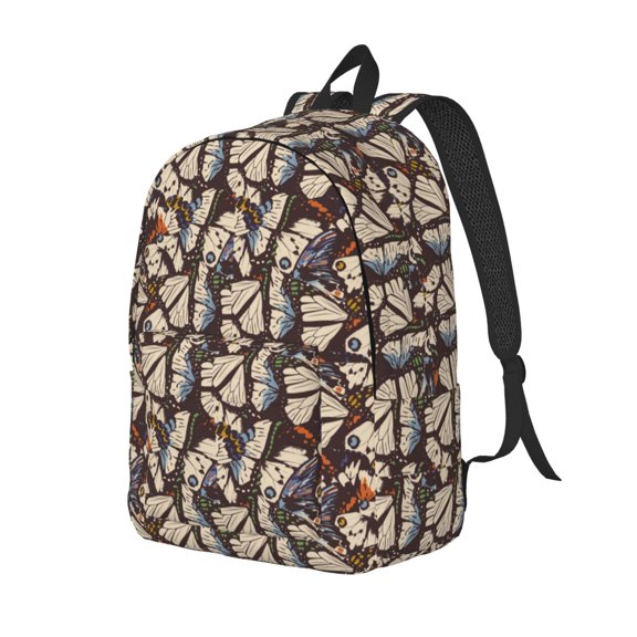 Xecao Vector Butterflies Canvas College Laptop Backpack, a durable rucksack designed for both men and women, ideal for travel, school, and daily use-Medium
