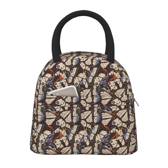 Xecao Vector Butterflies Lunch Bag , an insulated, reusable tote bag perfect for adults of all genders, ideal for work, office, picnics and beach trips