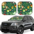 thumbnail image 1 of Xecao Vegan for Foldable Car Sun Shades (2-Pack) offer sun protection with an easy-fold design for convenient windshield shading., 1 of 7
