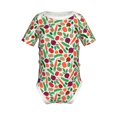 thumbnail image 1 of Xecao Vegetables Pattern Baby Climbing Bodysuit Short Sleeve Onesie Unisex 0-12 Months Baby Shirt Newborn Outfits Crotch snap design-9M, 1 of 6