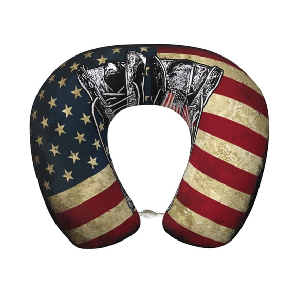 Xecao Veterans Day1 Print Memory Foam Cervical Neck Pillow Versatile U-Shaped Pillows for Home,Office,Camping,Travelling,Soft Washable Cover