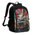 thumbnail image 1 of Xecao Vibrant Bunny Ride for Travel Laptop Backpack, USB-Charging-Enabled, Spacious Business Backpack for Men and Women,College School Computer Bag, 1 of 7