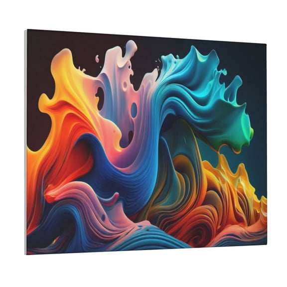 Xecao Vibrant Fluid Motion Art for Waterproof Framed Canvas Art - Modern Home Decor with Real Wood Frame for Gifting and Interior Design,Horizontal