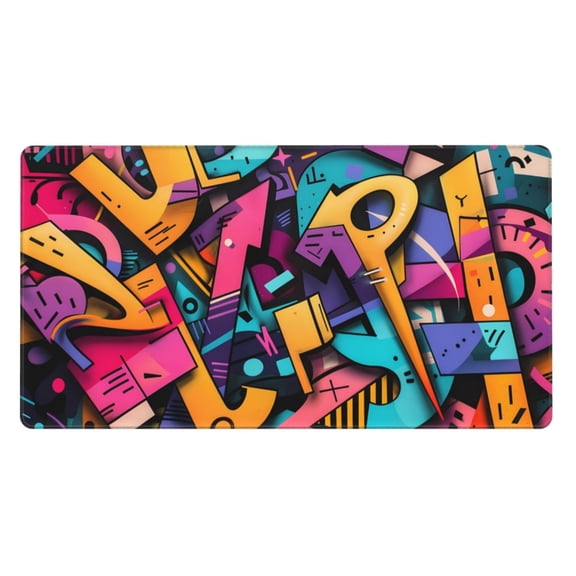 Xecao Vibrant Graffiti Urban Art for Waterproof Mouse Pad - Extended Contour Mouse Mat, Large Gaming Mousepad Laptop Keyboard Mat with Non-Slip Rubber Base