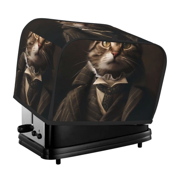 Xecao Victorian Gentle Cat Print 2 Slice Toaster Cover with Pockets, Small Appliance Cover, Dust and Fingerprint Protection, Machine Washable