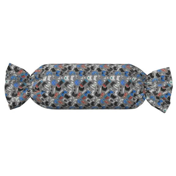 Xecao Video Game Print+Candy-Inspired Plush Pillow for Men Women Suitable for Beds, Sofas, Game Rooms Drawstring Closure