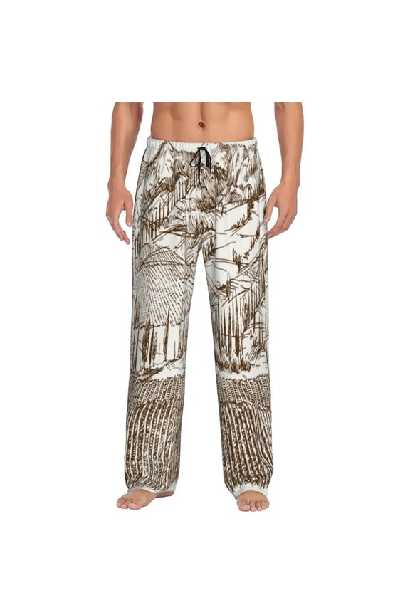 Vineyard Landscape 1 Men's Straight Lounge Pajama Pants: The Ultimate in Comfortable Sleepwear