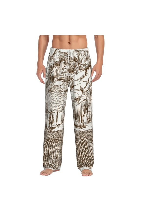 Vineyard Landscape 1 Men's Straight Lounge Pajama Pants: The Ultimate in Comfortable Sleepwear