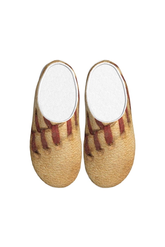 Vintage Baseball Print Cotton Slippers Fuzzy Warm Cozy Slippers Non Slip House Slippers For Indoor Outdoor Cotton Slippers House Slippers-8