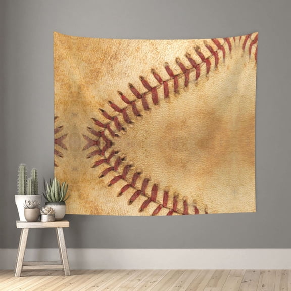 Xecao Vintage Baseball patten Tapestry 60x51 Inches Wall Hanging Poster Tapestry for Living Room Bedroom Home Decor
