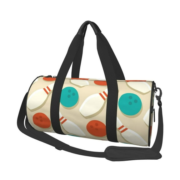 Xecao Vintage Bowling Print Travel Duffle Bag, Bag Carry On Tote Bags for Women, Travel Sport Gym Bag for Men, Hospital Bag for Labor and Delivery