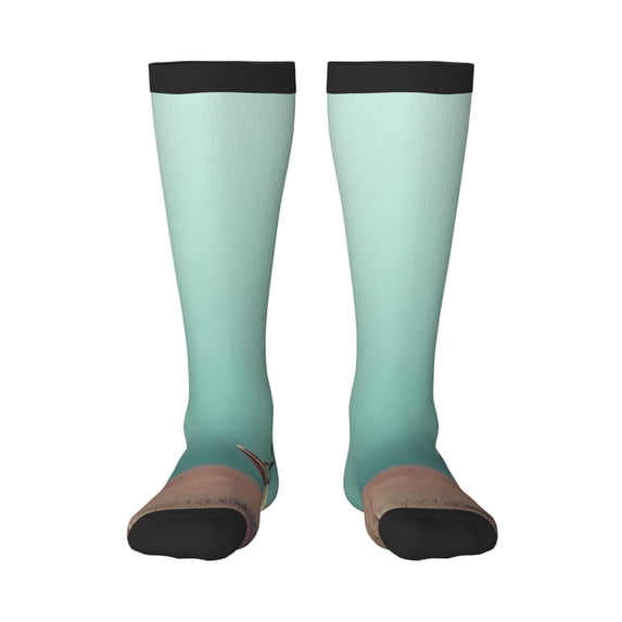 Xecao Vintage Brass Balance Scale Print Compression Socks for Both Men And Women for Running, Travel, Flight, Nurse