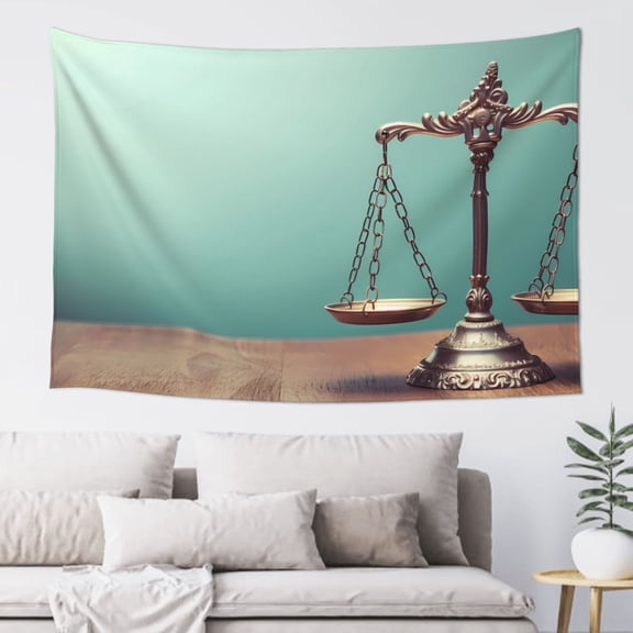 Xecao Vintage Brass Balance Scale Print Tapestry, Wall Hanging Room Funny Decor, Backdrop Room Decor for Bedroom Living Room dormitory