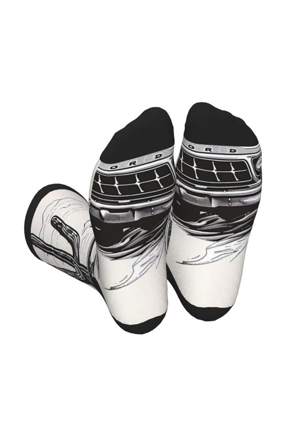 Vintage Cactus Pickup Print Crew Socks for Men and Women, Men's Soft Moisture-wicking Sock