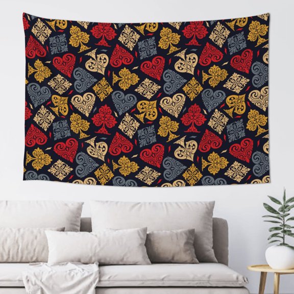 Xecao Vintage Card Print Tapestry, Wall Hanging Room Funny Decor, Backdrop Room Decor for Bedroom Living Room dormitory