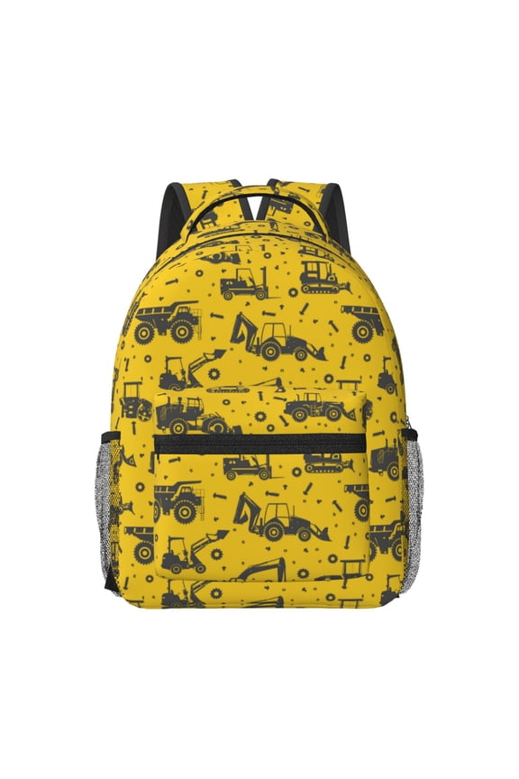 Vintage Excavator Travel Backpack: A spacious, stylish computer backpack ideal for men and women, perfect for college, school, or daily travels