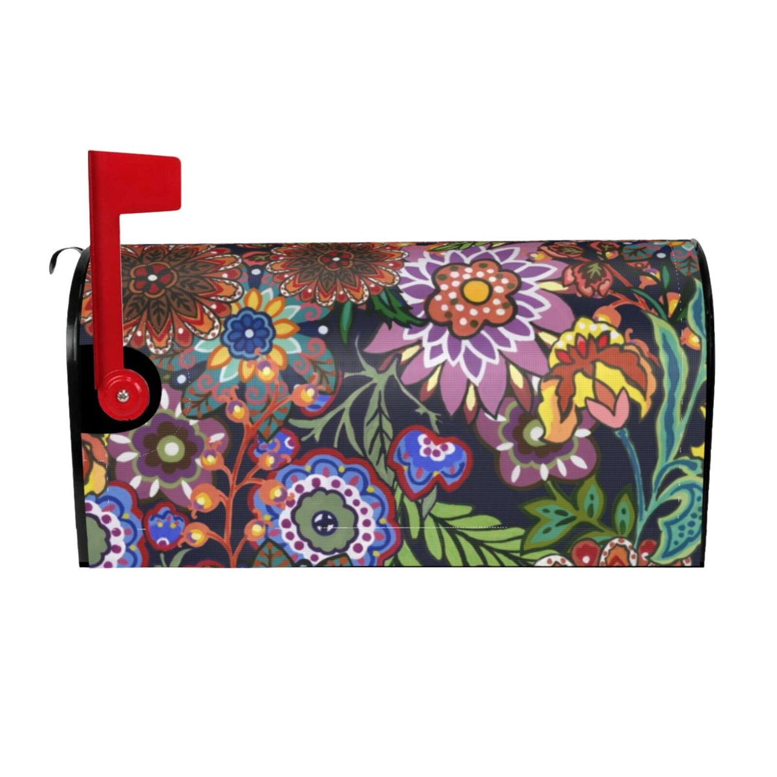 Xecao Vintage Floral for Mailbox Cover with Magnetic Strips, Waterproof and Sunscreen, Adds a Decorative Touch to Your Garden Yard.