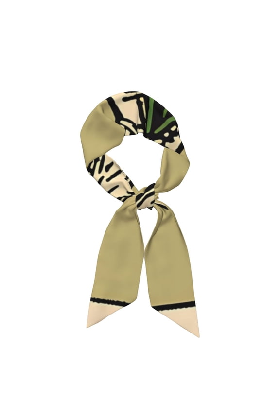 Vintage Garlic Bread Illustration Pattern Large Satin Head Scarf - Satin Hair Scarves Silk Bandana Scarf Headscarf Silk Feeling Scarf for Women