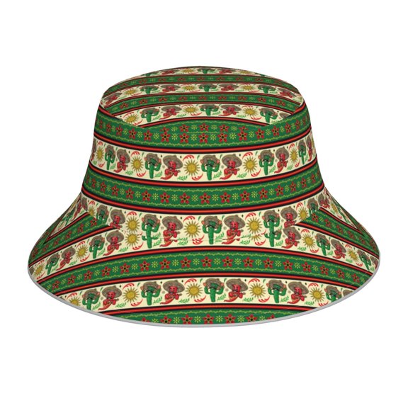 Xecao Vintage Mexican Print Men and Women Night Reflective Hat Runner Cap Visor Bucket Hat Boonie Cap
