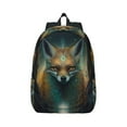 thumbnail image 1 of Xecao Vintage Pattern Fox for Canvas College Laptop Backpack, Durable Rucksack Travel Notebook Bag School Backpack Book Bag for Men Women, 1 of 8