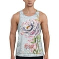 thumbnail image 1 of Xecao Vintage Rose Men's Tank Top Workout Quick Dry Sleeveless Gym Jogging Muscle Shirts Summer Swim Beach Tops, 1 of 9