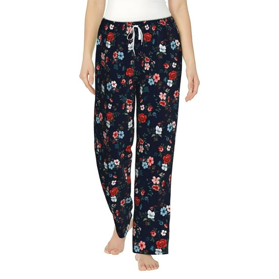 Xecao Vintage Rose Women's Straight Lounge Pajama Pants: The Epitome of Relaxed Sleepwear
