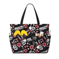 thumbnail image 1 of Xecao Vintage Skull Casino for versatile beach bag for women includes zipper pockets and waterproof material, ideal for vacations and adventures., 1 of 7