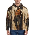 thumbnail image 1 of Xecao Vintage Style Elk Pattern Men's Adult Pullover Hoodie,Hooded Sweatshirt-Medium, 1 of 7