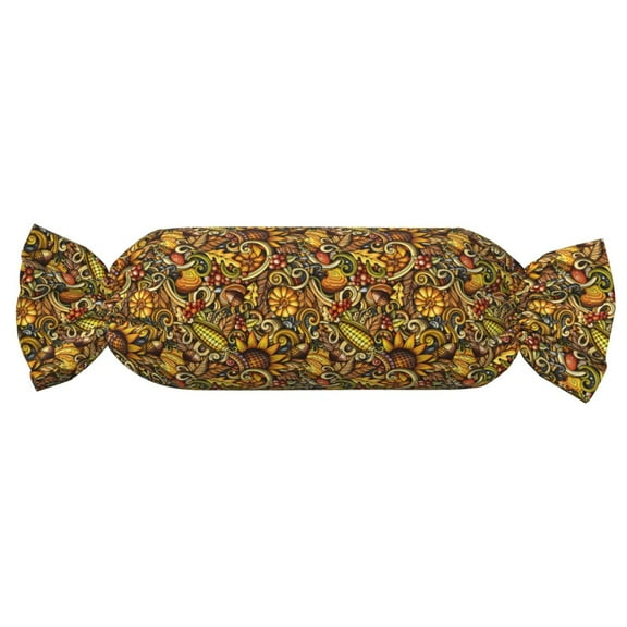 Xecao Vintage Sunflower and Corn Autumn Print+Candy-Inspired Plush Pillow for Men Women Suitable for Beds, Sofas, Game Rooms Drawstring Closure