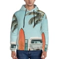 thumbnail image 1 of Xecao Vintage Surf Van Beach Pattern Men's Adult Pullover Hoodie,Hooded Sweatshirt-XX-Large, 1 of 7