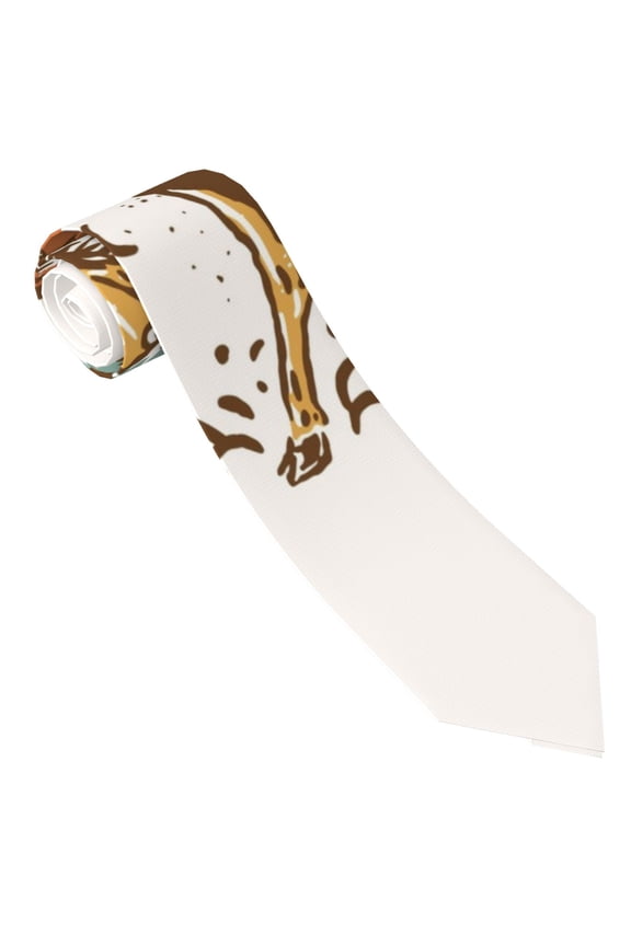 Vintage Wild West Cowboy Print Tie For Men Necktie Woven Jacquard Neck Ties,Classic Men's Tie