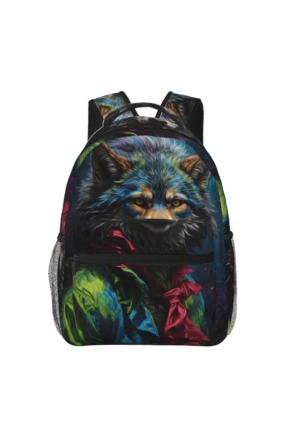 Vintage Wolf Warrior Backpack, a stylish and functional choice for both men and women, is the perfect basic bookbag for college, work, or travel