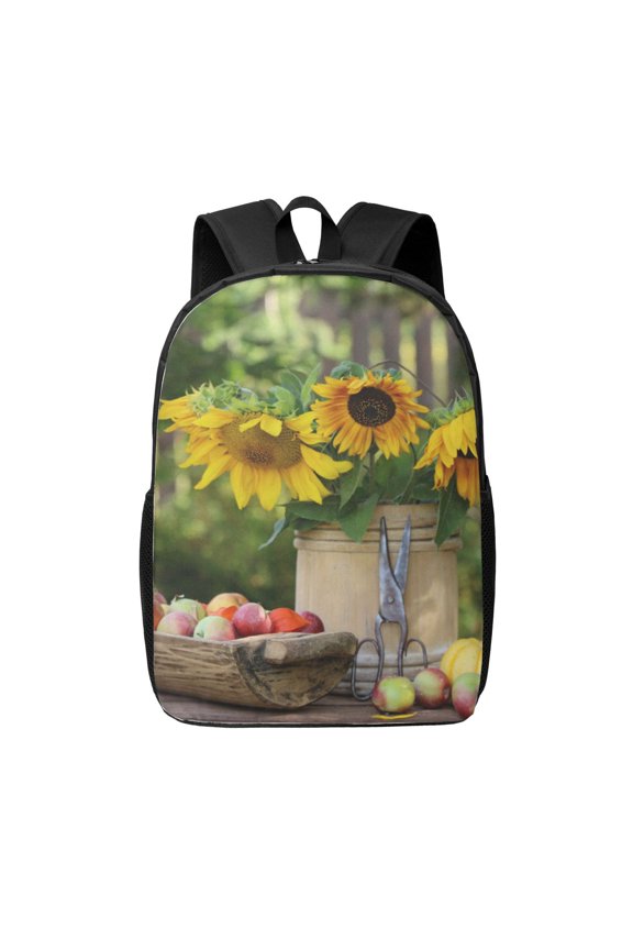 Vintage Wooden Bucket print Travel Backpack, Large Computer Backpack for Men Women, College School Rucksack Book Bag