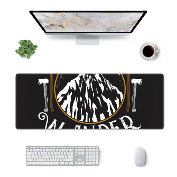 Xecao Not All Those Who Wander Are Lost 1 for Mouse Pad - Waterproof Extended Contour Mouse Mat, Large Gaming Mousepad Laptop Keyboard Mat with Non-Slip Rubber Base