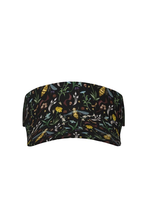 Wasp and Florals for Adult Sun Cap offers versatile sun protection with adjustable Velcro for a secure fit.